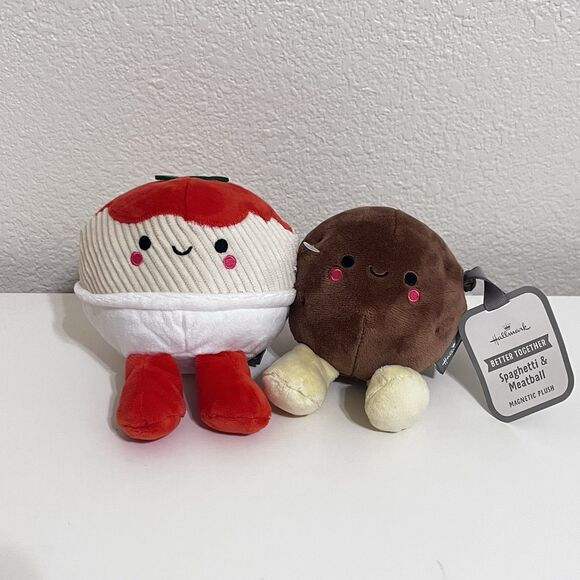 Hallmark Better Together Spaghetti and Meatball Magnetic Plush Pair Set w/ TAG - Picture 1 of 10